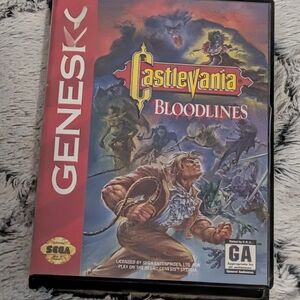 Genesis Castlevania Bloodlines Video Game - Red Cover